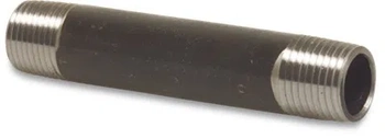 Bevo króciec dwustronnie gwintowany 1"x200mm czarny