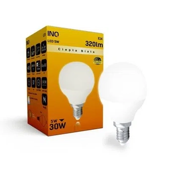 INQ lampa led żarówka kulka E14 5W 320lm LP024WW
