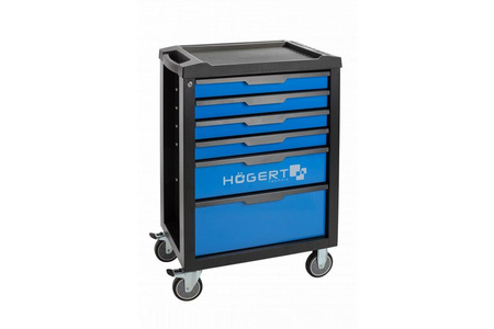 Hogert szafka warsztatowa 6-szufladowa z blokadą otwarcia szuflad + narzędzia 275 elementów HT7G045