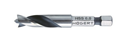 Hogert wiertło do drewna 6mm z uchwytem narzędziowym 1/4" HT6D346