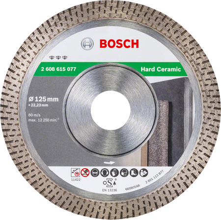 Bosch diamentowa tarcza tnąca Best for Hard Ceramic 125x22,23x1,4x10mm 2608615077